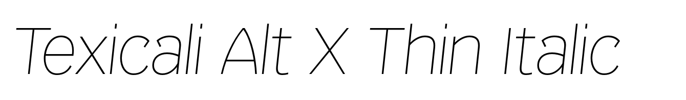 Texicali Alt X Thin Italic